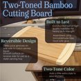 thumbnail image 5 of BambooMN Bamboo Two-Toned Cutting Board - 17.25" x 11.75" x 0.75" - Grooved/Flat - 10 Units, 5 of 6