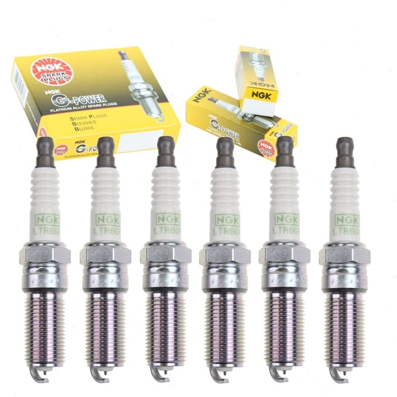 6 pc NGK G-Power Spark Plugs compatible with GMC Terrain 3.0L 3.6L V6 2010-2017