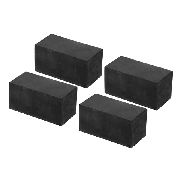 Unique Bargains Tapis d'Isolation de Vibrations Carrés 3,94'x 1,97'x 2', Noir 4Pcs
