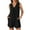 AA-Black, variant on BiZtdJrK Sales for Today on Walmart, Womens Rompers Summer Loose Sleeveless Pleated Tie Front V Neck Short Jumpsuits Solid Casual One Piece Shorts with Pockets Mint Green L