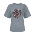 thumbnail image 4 of Womens Tops Short Sleeve Summer Tops For Women Casual Fashion Print Round Neck Womens T Shirts, 4 of 4