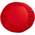 thumbnail image 2 of Drap-housse Rond en Coton Uni, Rouge, 2 of 7