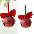 thumbnail image 2 of Large Christmas Vintage Bells Christmas Tree Ornaments Jumbo Rustic Jingle Bells with Hanging Rope and Ribbon for Christmas Door Home Garden Decor DIY Craft, 2 of 4