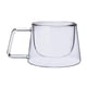 thumbnail image 5 of Taza de vidrio doble, hecha a mano, para bebidas, té, capuchino y café. B, 5 of 8