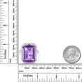 thumbnail image 5 of Gem Stone King 925 Sterling Silver Purple Amethyst Ring for Women (15.50 Cttw, Emerald Cut 18X13MM, Gemstone Birthstone, Available in Size 5, 6, 7, 8, 9), 5 of 5