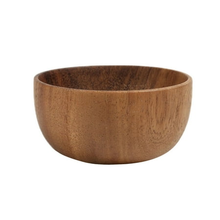 

YruYptpaln Wooden Bowl 1pc Individual Bowls For Fruits And Cereal Hollowed Out Solid Wooden Bowl Rice Bowl Soup Bowl Bowl Wooden Tableware 6x10cm/2.36x3.94inch And Pans Set