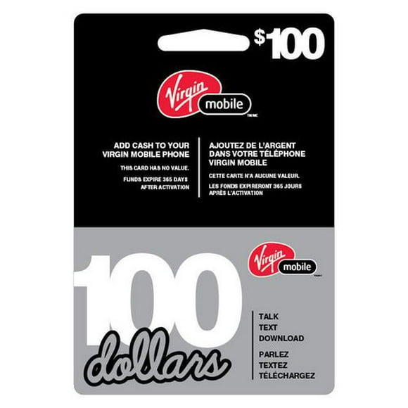 Carte Virgin Mobile 100 $