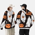 thumbnail image 2 of KLL Halloween Ghosts And Pumpkins Print Men's Women’s UPF 50+ Sun Protection Outdoor Hoodie Jacket Long Sleeve Fishing Hiking Performance Shirt- X-Large, 2 of 5