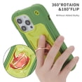 thumbnail image 5 of for iPhone 12 mini Case with Ring Stand, Heavy Duty Military Grade Rugged Shockproof Silicone Rubber Magnetic 360 Ring Kickstand Holder Case for Women Girls For iPhone 12 mini, Green Yellow, 5 of 6