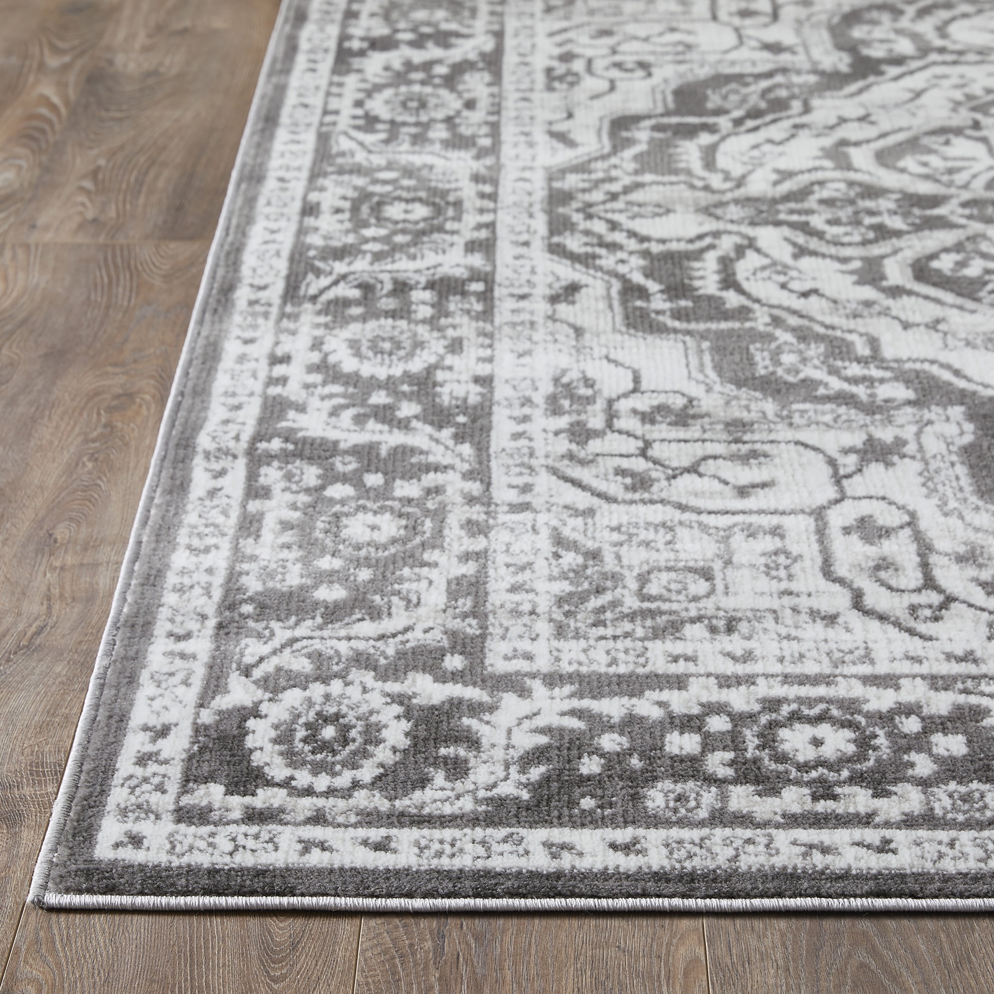 Loomaknoti Rhane Valok 3' x 5' Gray Oriental Indoor Accent Rug