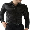 thumbnail image 1 of Chemise en Satin de Soie à Manches Longues pour Hommes, 1 of 5
