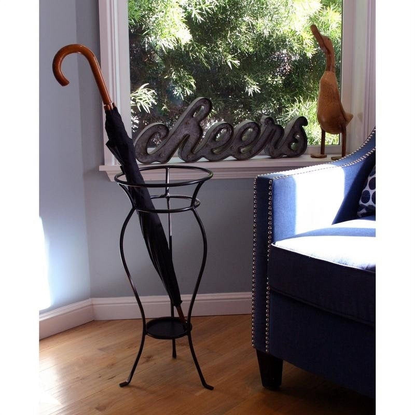 Pangaea Home and Garden OS-FM-C4269-K Iron Umbrella Stand - Black