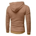thumbnail image 4 of JTieacloth Zip Up Casual Hoodies Men's Long Sleeve Shirt Casual Sweatshirt Solid Plaid Holiday Shirts Hooded Tops Yellow, 4 of 4
