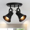 thumbnail image 1 of SEEBLEN Black Kitchen Lighting Fixtures Ceiling, 2-Light Adjustable Track Light, Flush Mount Directional Ceiling Light for Hallway, Dining, 1 of 9