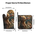 thumbnail image 3 of Gaeub Sunshine Butterfly Flower Bear Print Oven Mitts and Pot Holders Sets of 2,Heat Resistant Pad,Cooking Gloves, for Baking BBQ Home Decor, 3 of 7