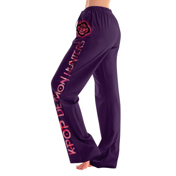 Kpop De-Mon Women's Loose Lounge Pants - Soft Cotton-Like Fabric, Comfortable Sleep & Home Wear Household Pants S
