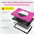 thumbnail image 5 of Dteck Rugged Case for Samsung Galaxy Tab A7 10.4 inch 2020 SM-T500 T505, Heavy Duty Three Layer Hybrid High Impact Shockproof Case with 360 Rotating Handle Stand, Rose, 5 of 8