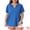 Royal Blue, variant on DARING DIVA Women's Plus V Neck Puff Sleeve Tops Blouse 1X Black
