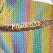 Havaianas Womens Slim Iridescent Flip Flop Sandals, Lime Green, Size 9/10