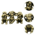 thumbnail image 3 of 6Pcs Monkey Shape Classic Office Desk Decor Copper Model Statue Decor, 3 of 8