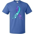thumbnail image 3 of Inktastic Suicide Prevention Ribbon with Blue and Purple Hearts T-Shirt, 3 of 5