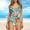 Green, variant on Qulqfy Womens Bathing Suits One Piece Modest Tummy Control Slimming Tankini Graphic Low Back Scoop Neck Swimwear Swimsuits for Women 2026 L