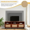 thumbnail image 2 of Uforic Wicker TV Console for Screens up to 65 inches, Contemporary Boho TV Cabinet with 3 Shelves, 2 of 5