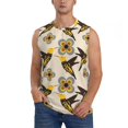 thumbnail image 2 of Picia Yellow Flowers Hummingbird mens Cotton Tank Undershirts , Moisture-wicking Ribbed Tanks, Lightweight Cotton Tank Undershirts-Large, 2 of 8