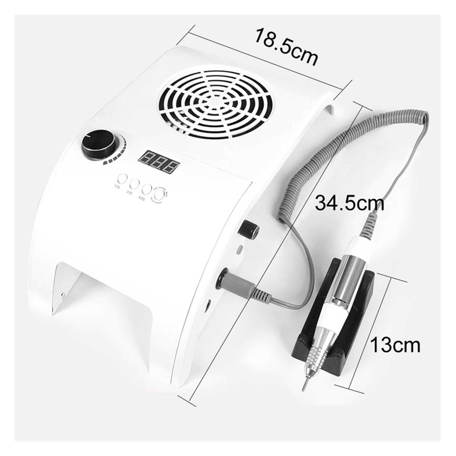 Nail Dust Vacuum, 3 In 1 Professional Manicure Machine Powerful Vacuum Cleane 80W UV LED Nail Lamp Quickly Dry All Nail Polish Nail Drill Bits Set ,Powerful Suction