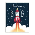 thumbnail image 1 of Stupell Industries Dream Big Sentiment Rocket Blast Off Starry Clouds, 13 x 19, Designed by Elizabeth Tyndall, 1 of 5
