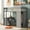 1: Gray, variant on Harper & Bright Designs Twin Size Loft Bed with Storage Shelves and Wardrobe, Wood Loft Bed with Built-in Desk and Staircase for Adults Boys Girls, Space Saving