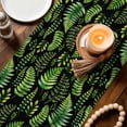 thumbnail image 3 of Spring Leaves Table Runner 108 Inches, Pastoral Garden Botanical Black Bed Runner Dresser Scarves Tabletop for Indoor Outdoor Parties/Ceremony/Banquet, 13"x 108", 3 of 8