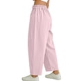 thumbnail image 7 of Favoffer Casual Pants Kids Solid Thin Loose Fit Summer Bottoms Elastic Waist Sports Long Pants Comfortable Daily Wear for Outdoor Play Home Relax Travel Vacation Indoor Leisure 1-10Y, 7 of 7