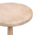 thumbnail image 6 of Kate and Laurel Wegner Traditional Wooden Round Drink Table, 12 x 12 x 30, Light Natural Wood, Elegant and Durable Mango Wood Pedestal Table for Use as Indoor Plant Stand or Useful Living Room Decor, 6 of 8