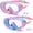 A/Blue&Red+Red&Blue/Clear lens, variant on 2 Packs Kids Goggles with Nose Cover, 180° Wide View Swimming Goggles for Kids 4-16, No More Hair Snags Anti-Fog No-Leak Snorkel Mask for Boys Girls Youth