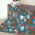 thumbnail image 6 of Bingfone cute Skull organ Print Flannel Fleece Blanket Throw Blanket for Bed,Sofa,Couch,Travel,Camping(40"x30" ), 6 of 8