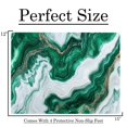 thumbnail image 3 of Tabla De Cortar De Vidrio De Cocina De Mármol De Ágata De Musgo Verde Blanco, Regalo Decorativo De Océano, Piedra De Granito De Mármol, Regalo De Roca Para Su Mamá Esposa (Verde Blanco), 3 of 5