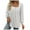White, variant on Work Tops for Women Fall Long Sleeve Texture Ruched Square Neck Womens Tshirts Dressy Casual White S