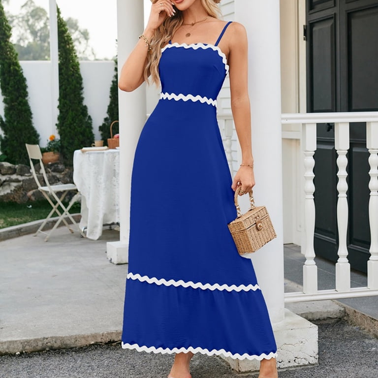 blue life dresses Cabana Life - Myers Flowy Cinch Waist Dress - Blue