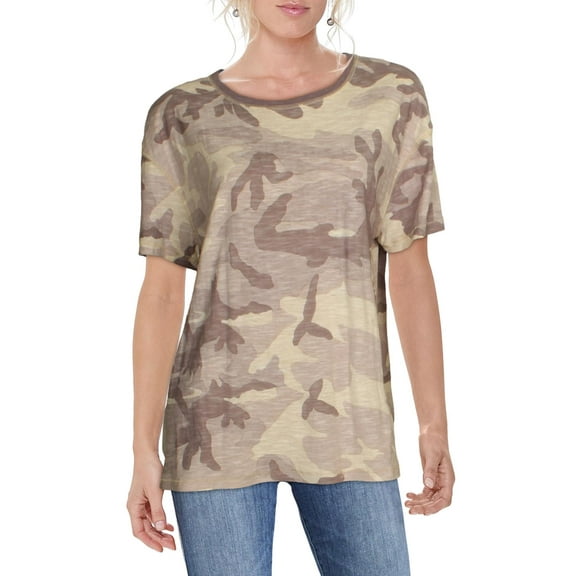 Free People Womens Maybelle Printed Sheer Top Purple M