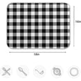 thumbnail image 3 of Simple Black White Plaid Pattern 16 x 18 Inches Absorbent Dish Drying Mat Microfiber Kitchen Countertop Table Protector Multi-Purpose Counter Rack Sink Drainer Pad, 3 of 6