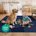 thumbnail image 4 of ODIKA 5'x7' Ultra-Soft Area Rug, Deep Blue Geometric Design Accent Contemporary Artistic with Bold Symmetry Washable, Bare feet friendly, Silk-Touch for Bedroom Home office, 4 of 7