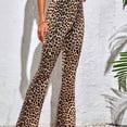 thumbnail image 5 of 2026 Women Leopard Print Flared Pants Sport High Waist Leggings Skinny Push Up Butt Yoga Pants Fashion Workout Casual Leggings Female, 5 of 6
