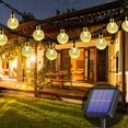 thumbnail image 1 of Guirnalda de luces solares Lezonic, 50 LED, Crystal Globe, 7 m, resistente al agua, 1 of 7