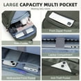 thumbnail image 4 of Men's Fashion Backpack Trendy Large Capacity Travel Backpack Middle School College Student Schoolbag Computer Bag With USB Charging Port, 4 of 5