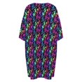 thumbnail image 5 of Rainbow Leopard Print Sleepshirts For Sleeping Travels Loose Sleepdress Pajama Dress Soft Nightdress Sleepwear, 5 of 7