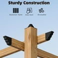 thumbnail image 4 of WildBreak Outdoor Pergola 10 x 13 Feet, Wood Grain Metal, with Retractable Canopy, Grey, 4 of 7