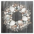 thumbnail image 2 of ANDALUCA Coastal Spring & Summer Seashell 20" Wreath Natural Preserved (Blue), 2 of 7