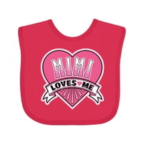 Inktastic Mimi Loves Me Girls Granddaughter Girls Baby Bib