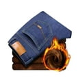 thumbnail image 5 of QHFBli Mens Thermal Lined Jeans Trousers Slim Fit Thicken Stretch Warm Denim Pants Winter Skinny Straight Leg Jean Trousers, 5 of 6